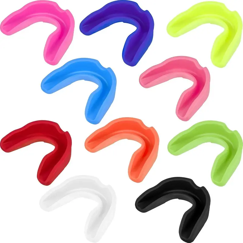 10 Pack Sports Mouth Guard, Athletic Teeth Protection Mouthpiece for Football Boxing BasketballHockey