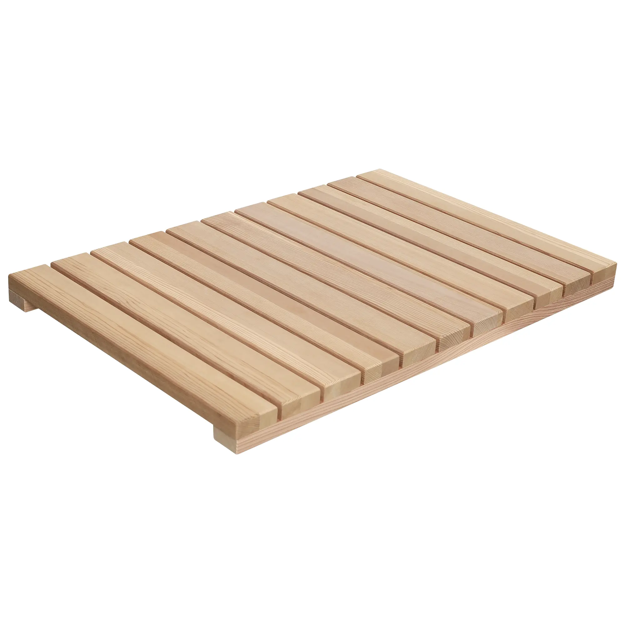 ARCH Cedar Wood Shower Mat, 24"x16" Non-Slip Slatted Bath Mat with Rubber Feet, Quick-Drying Splinter-Free Smooth Surface, Natural Look Solid Wood Floor Pad for Bathroom, Indoor-Outdoor Use, Color Options