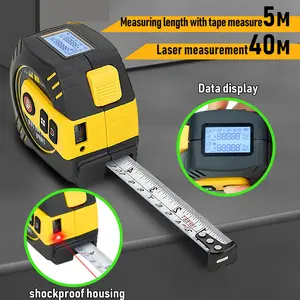 16Ft Rechargeable Digital Measuring Tape With 2.4 Inch LCD Screen, 6 Metric & Imperial Units With 1/16 Fraction Readout, Retractable Tool For Distance Area Volume Calculation, Practical Father’s Day Gift For Men