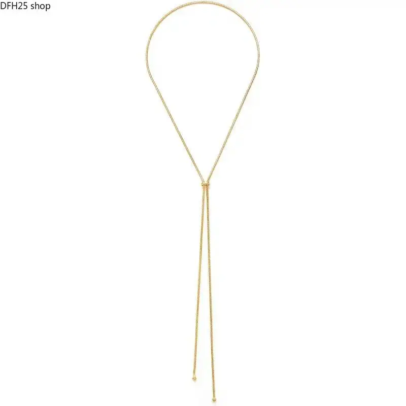 Women's Elegant Gold-Silver Plated Y Chain Lariat Necklace, Adjustable Long Dainty Layered Gold Necklace for Women, Fashion Costume Jewelry Gift, Elegant Necklace, Gold Necklace Women,summerwins