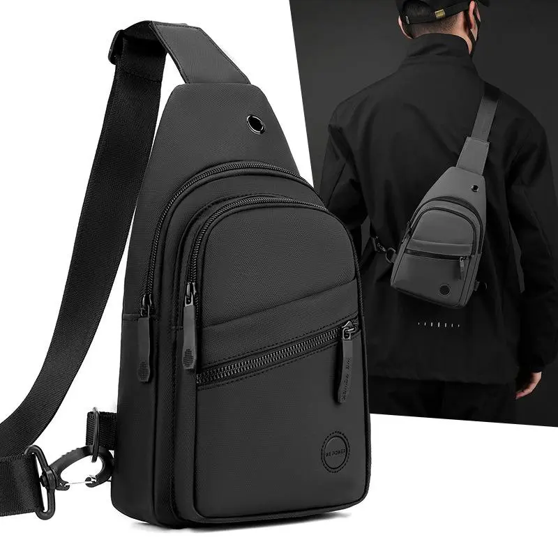 New outdoor everyday chest bag - unique, high-end men's crossbody bag - stylish shoulder bag school tactical