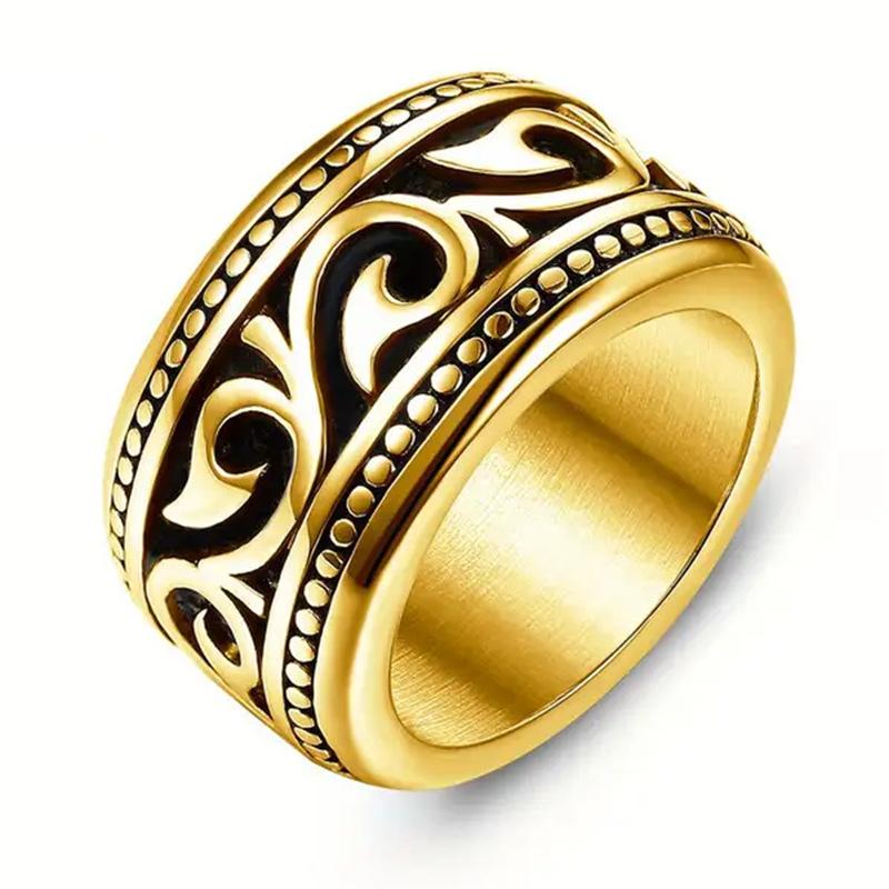 Popular Celtic Triangle Knot Cast Titanium Steel Ring, European and American Men's Fashion Accessory, Personalized Ring