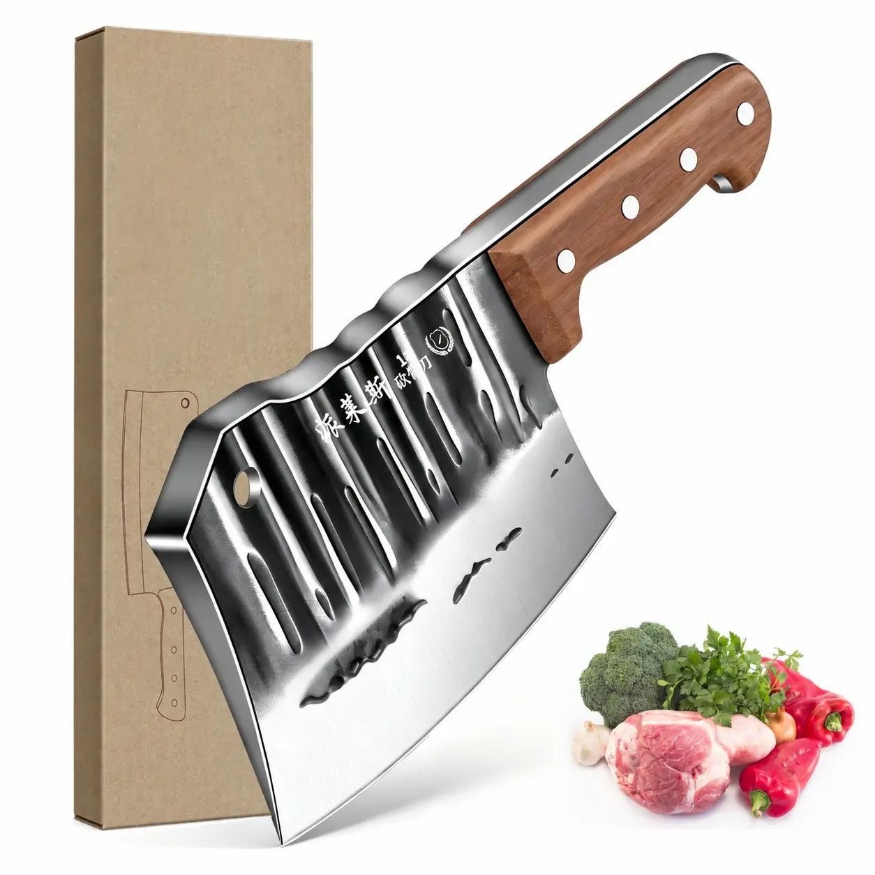 Professional Chef Kitchen Bone Knife, Sharp Ergonomic High Carbon Stainless Steel, Meat Cutting, Butcher Knife, BBQ, Home Kitchen, Meat Bone Cleaver