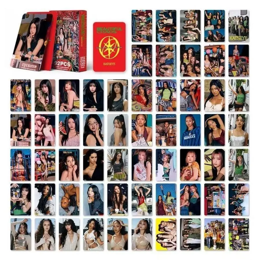 92pcs Kat-Seye Beautifulchaos Celebrity Collection Accessory, 60 Lomo Photo Cards, Photocard, 32 Stickers, Idol Collectors, Merchandise, Album Decorations, Fan Gifts