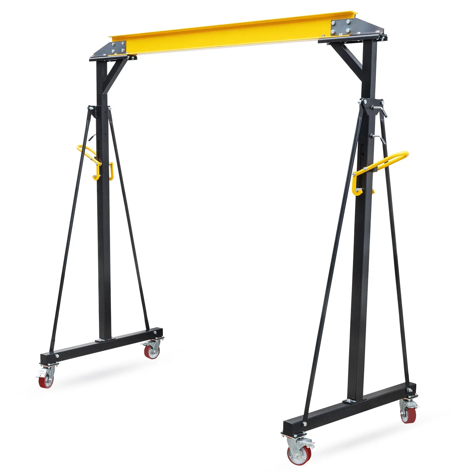 GARVEE Adjustable Gantry Crane with Portable Design, Available in 1-Ton (2200Lbs) and 2-Ton (4400Lbs) Capacities, Height Adjustable from 97" to 141", Ideal for Factories, Construction, Warehouses, and Auto Repair