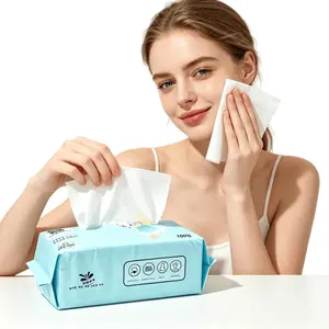 Disposable Clean Face Towels L, Ultra-Absorbent, Hypoallergenic & Soft - Makeup Remover Dry Wipes, Pamper Your Face, Feel Fresh & Radiant, Hygienic Towelettes, for All Skin Types (1/2/3/4Packs)