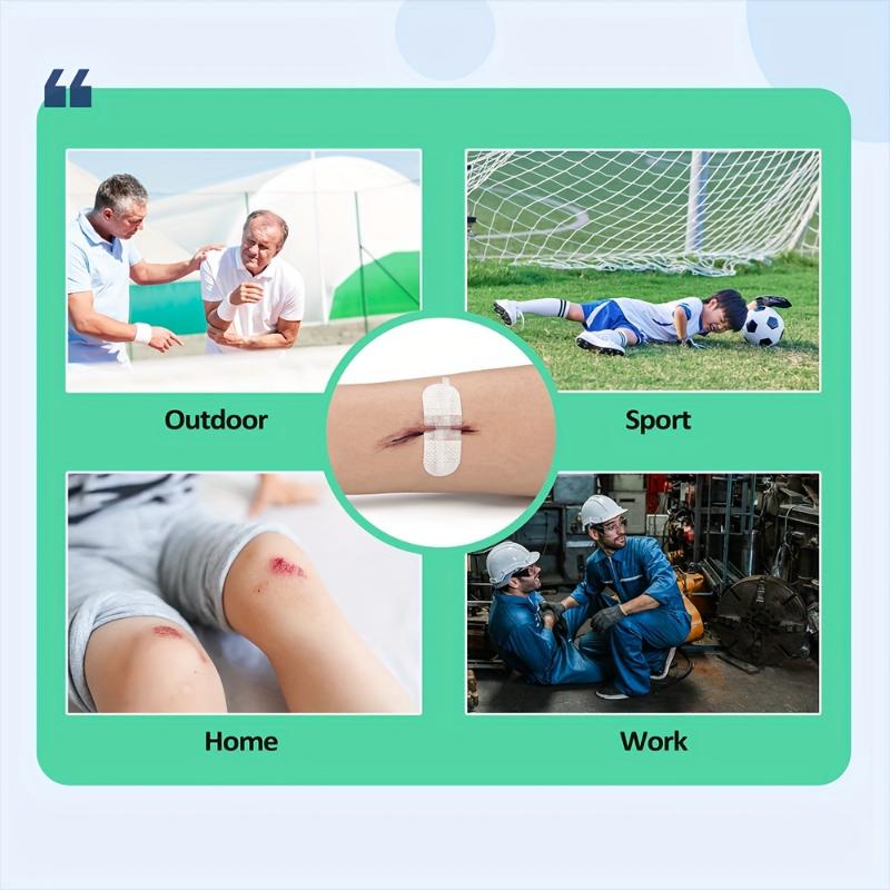 RHINO RESCUE zipper wound patch wound suture kit (including wound dressing), seamless sealing strip, zipper suture wound kit for acute care, including scissors and tape