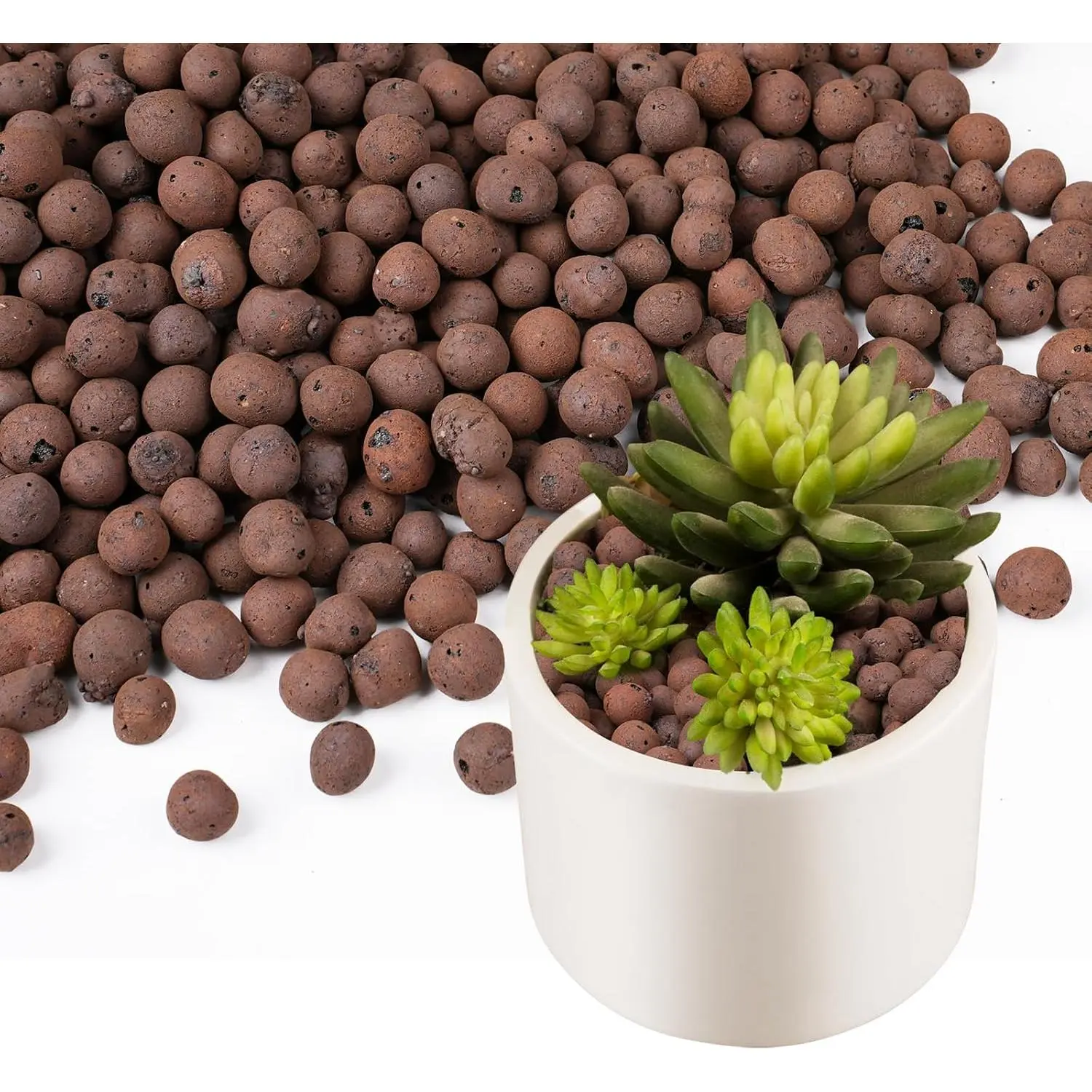 10 lbs LECA Clay Pebbles for Plants, 4-16mm Lightweight Clay Balls for Plants Drainage, Hydroponic Growing, Aquaponics, Orchid Potting Mix, Natural LECA Balls for Soil Root Development