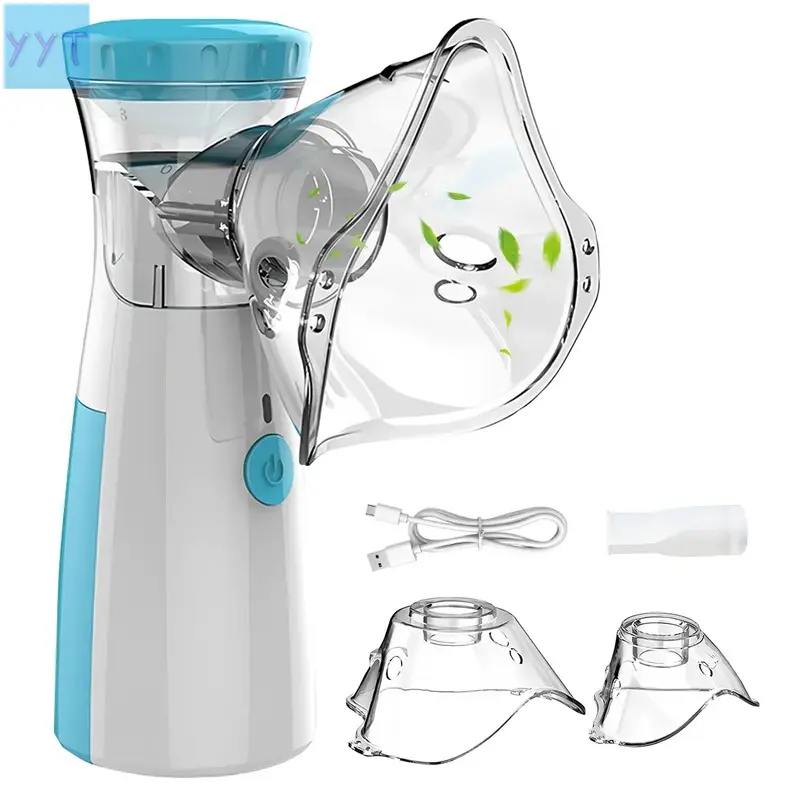 YYT1 Portable Nebulizer, Effective Handheld Mesh Nebulizer Machine Kids Adults, Portable Nebulizer with Two Modes & Self-Cleaning Function Breathing Problems, Breathing Machine Nebulizer Inhaler Home Use Travel Friendly