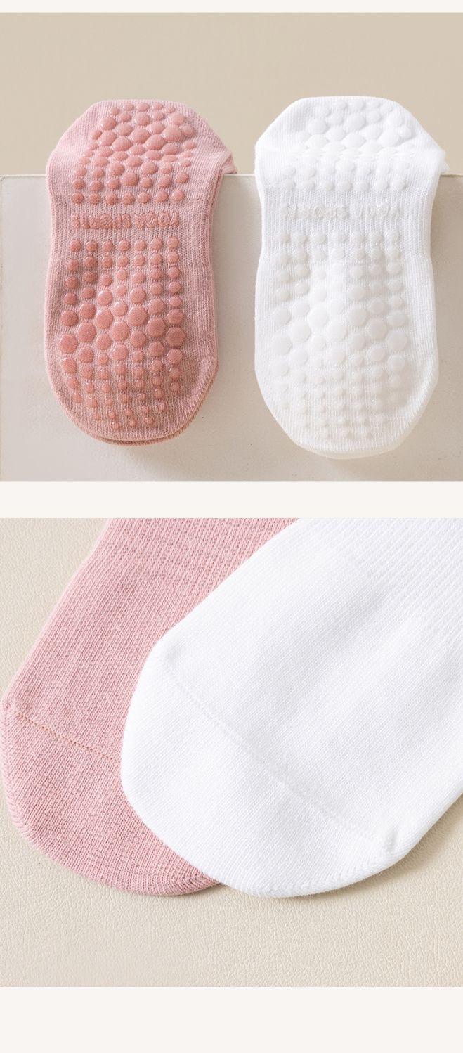 Solid Color Yoga Socks with Silicone Anti-Slip, Combed Cotton Long Socks, Professional Fitness Pilates Sports Socks to Pair with Shark Leggings