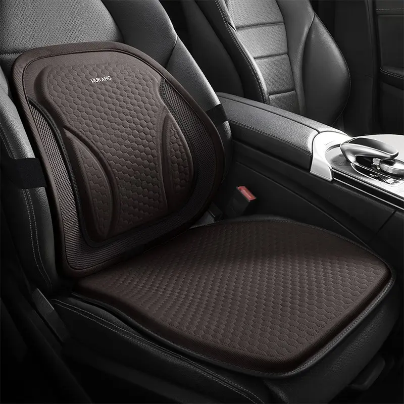 2026 New Ice-Cool Fabric Gel Seat Cushion Set, Breathable Universal Car Seat Pad with Lumbar Support, Padded Seat Backrest, Car Seat Cushions, Car Seat Cushions For Driving