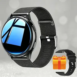 2026 New Round Screen Smart Watch, Unisex Sports Tracker, Wireless Call, Message Alerts, Music Control, Calculator, Alarm, Perfect Gift