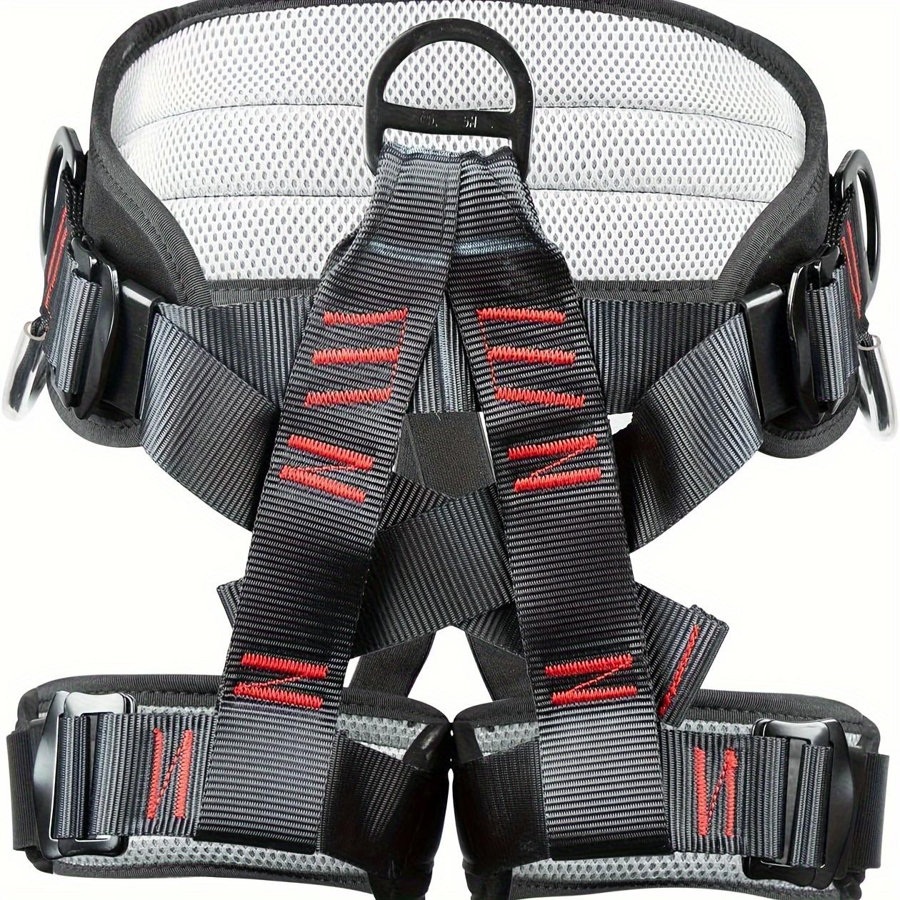 Climbing Harness,Safety Harness(ANSI & ASTM F1772–17 certification)Thickened Waist Protection, Half-Body Support, and Durable Gear for Roofing, Rock Climbing, Cleaning, Rappelling, Tree Climbing, and Outdoor Adventures