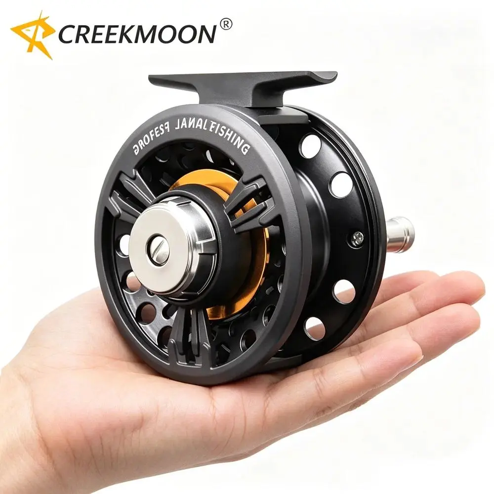 Fly Reel 75mm FULL METAL Body Super Large Light CNC Machined Arbor Fly Fishing Reels for FreshWater SaltWater Aluminum Fly Wheel