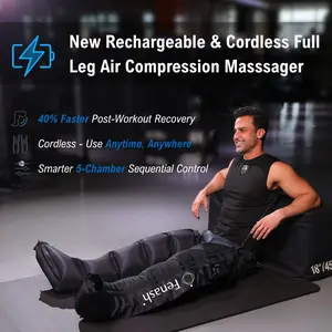 Smart Wireless Cordless Air Compression Calf Massager | 5 Custom Modes 360° Full Wrap Leg Massager for Post-Workout Recovery & Swelling Relief