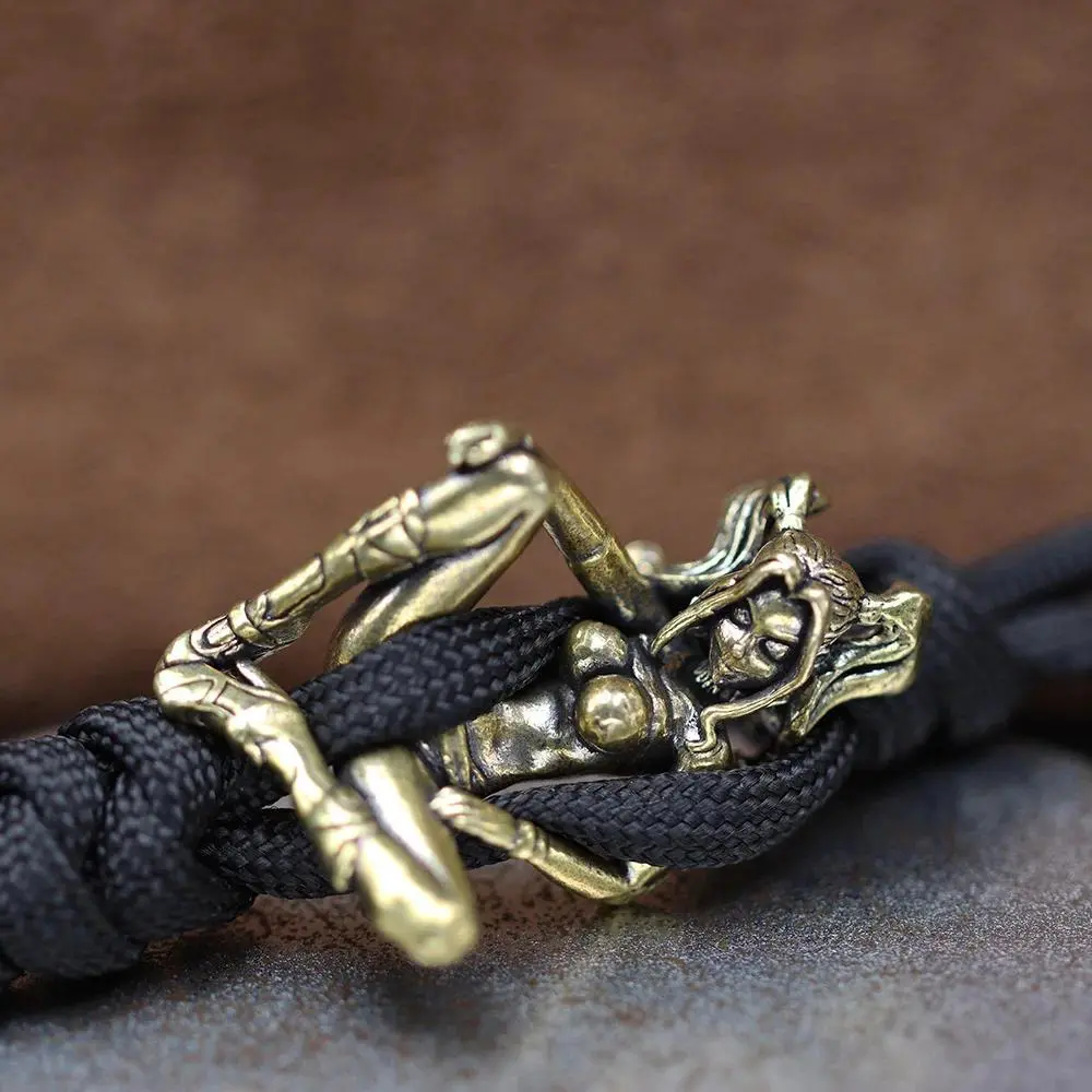 Retro Brass Copper Knife Beads for DIY Crafts, Unisex EDC Outdoor Paracord Woven Lanyard Pendants, Umbrella Rope Bracelet Charms Accessories (Oxidizes Fast)