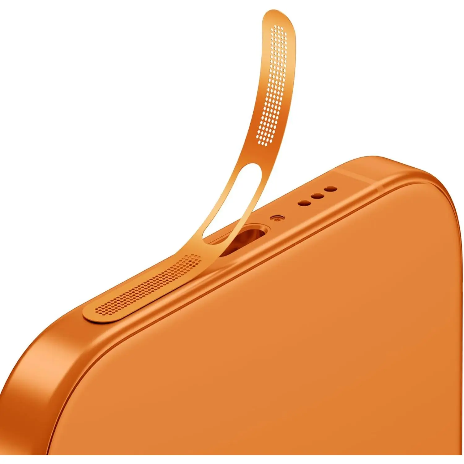 Metal Speaker Dust Cover for  17 Pro Max, 17 Pro Max Earpiece Speaker Mesh Anti Dust Adhesive Cover,  17 Pro Max Accessories, Zero Sound Loss, Invisible Fit - 5 count / Cosmic Orange