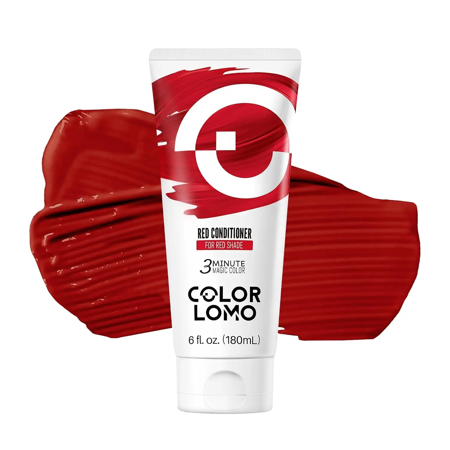 Semi Permanent Hair Color - 6 oz Color Depositing Conditioner with Shea Butter & Almond Oil- Color Depositing Hair Mask - Vegan, Paraben, Ammonia & Sulfate Free -Red