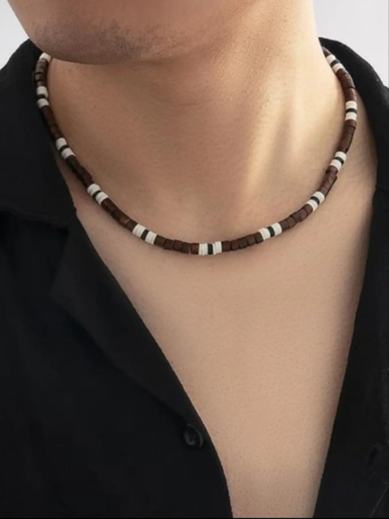 Men's Beaded Necklace, Puka Shell Necklace for Men, Summer Surfer Necklace, Seashell Necklaces for Women, Beach Necklaces for Men, Beach Jewelry