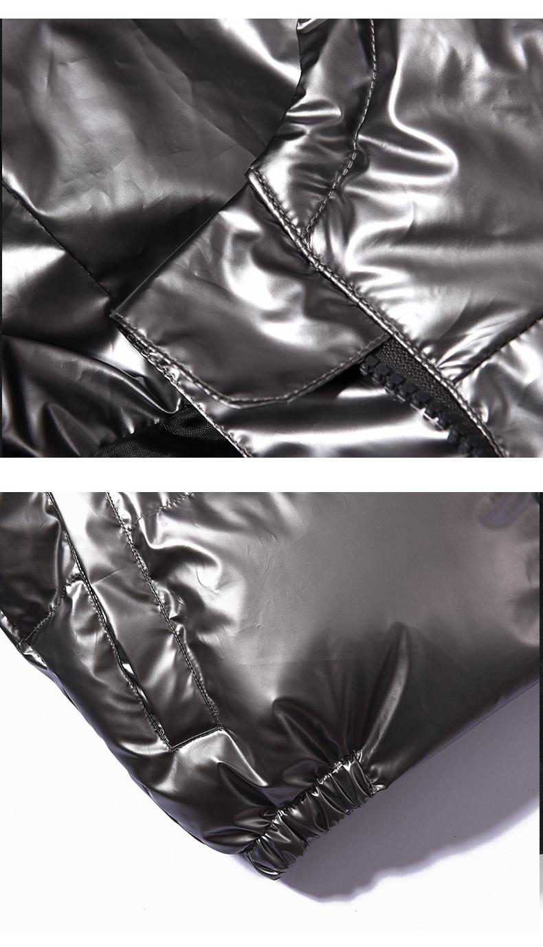 Mens Shiny Puffer Jacket Zip Up Hooded Coat Thick Cotton Padded Outerwear Warm Winter Streetwear Fashion Casual Loose Fit Clean Look Windproof Thermal Jacket With Side Pockets Stylish Minimalist Design For Cold Weather Comfort SpringStatements Mens Shiny Puffer Jacket Zip Up Hooded Coat Thick Cotton Padded Outerwear Warm Winter Streetwear Fashion Casual Loose Fit Clean Look Windproof Thermal Jacket With Side Pockets Stylish Minimalist Design For Cold Weather Comfort SpringStatements