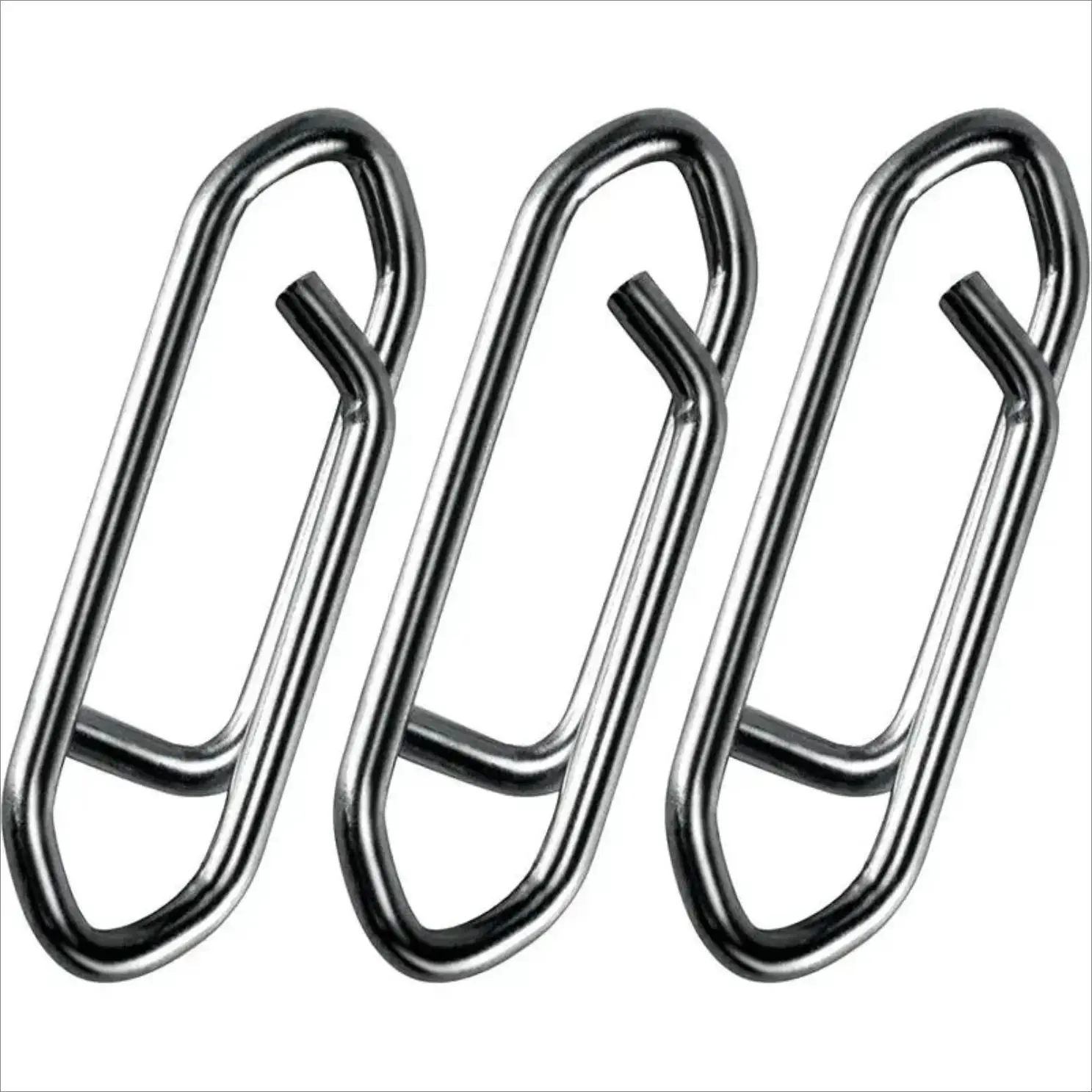 High-Strength Rust-Resistant Stainless Steel Fishing Lure Quick Clips - 3 Sizes, 50/100Pcs Compact Gear Tools for Fresh/Salt Water Fishing, Ideal Father’s Day Gift