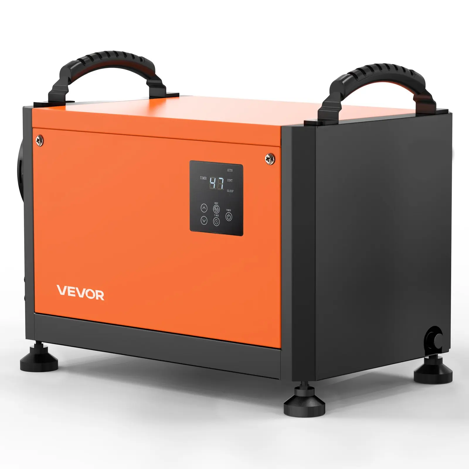 VEVOR 125 Pints Commercial Dehumidifier with Drain Hose, Portable Crawl Space Dehumidifiers for Basement Storage Room Industrial Grade, Auto Defrost/Drainage, Heavy-duty Galvanized Steel, LED Indicate