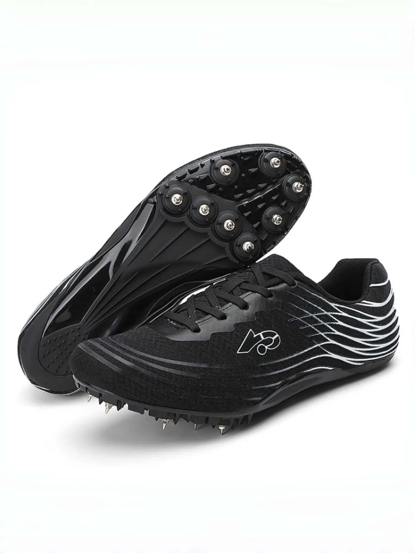 Professional Track Shoes, High Rebound Shock Absorption, Breathable Mesh, Non-Slip Grip, Ideal for Sprinting and Long Jump, School Sports Events, Sporty Running Shoes