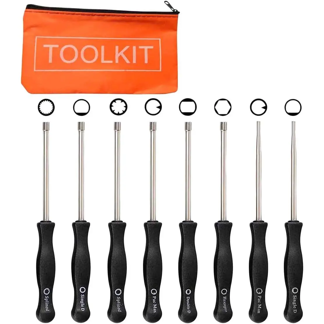 8-Tool Carburetor Adjustment Kit for 2-Cycle Small Engine Chainsaws, Trimmers – Carb Tune-Up Adjusting Tool Set, 8 Tools