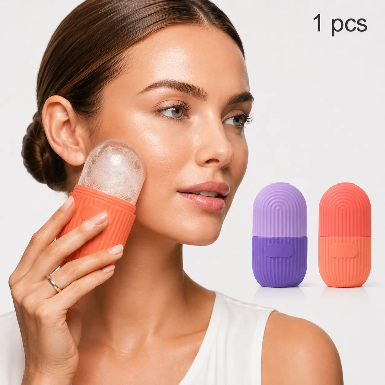 Ice Face Roller Mold for Face and Eyes, DIY Cooling Facial Ice Cube, Reusable Skincare Beauty Tool for Puffiness,moon,practical,day,gift,social,massive