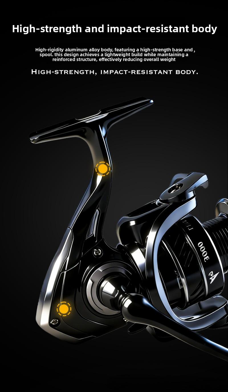 RTBLUE A9 Spinning Reel 15kg Max Drag, Saltwater Freshwater Fishing Reel Heavy Duty Durable