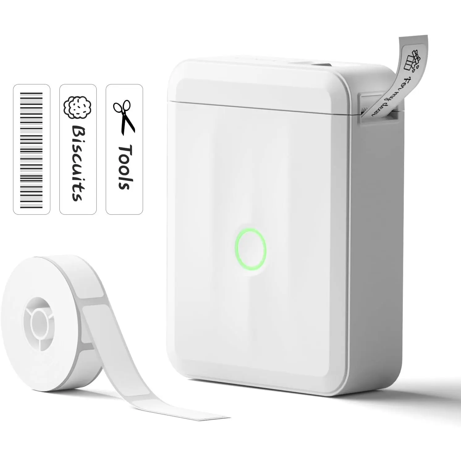 Portable Mini Bluetooth Thermal Label Printer, Wireless Inkless Compact Sticker Maker for Camping, Home Organization (Sports & Outdoor Picnicware)