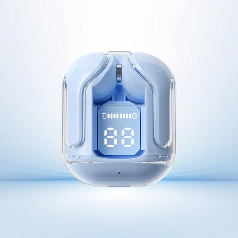 Transparent High-Fidelity In-Ear Sports Wireless Bluetooth Earbuds with LED Digital Display