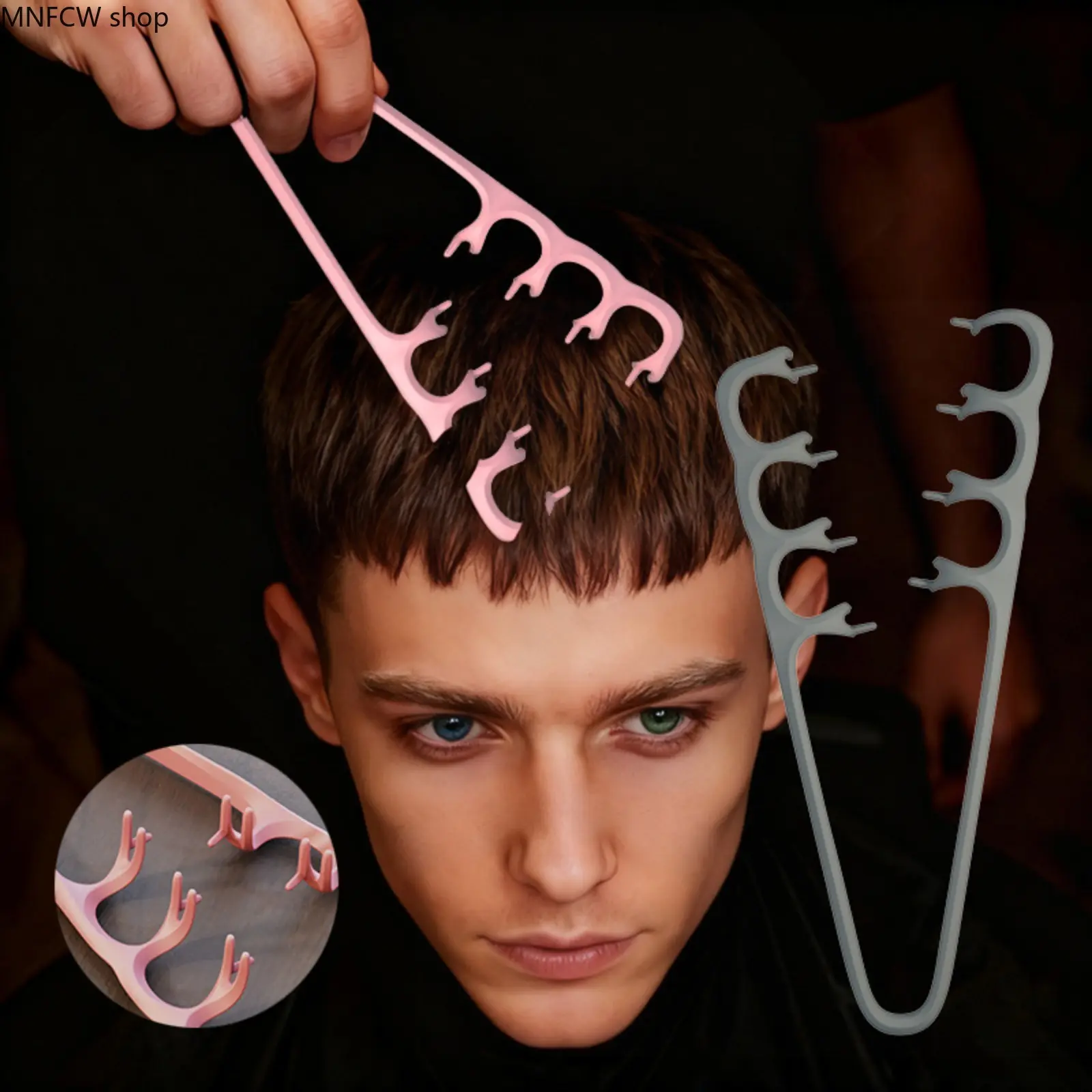 Z-Shaped Hair Styling Comb with Double Texture for Volumizing and Root Lifting, Professional Parting Tool for Men and Women, Hair Styling Combs