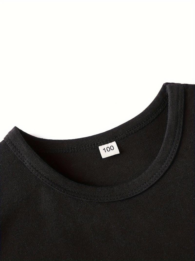 [Cute Kids T-Shirt] Boys' Fashion Graphic Tee | "If Mom Says No, Ask Grandma" Funny Letter Print Short Sleeve T-Shirt – Soft Breathable Cotton, Versatile Casual Top for School, Play & Daily Wear