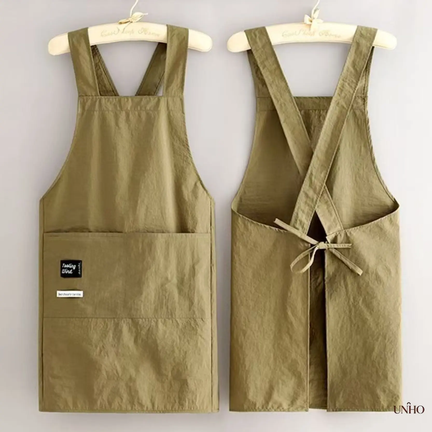 Water‑Resistant Adjustable Apron, Fashion‑Stylish Kitchen Gown, Durable Protective Garment For Household Cooking, Baking And Commercial Restaurant Working‑Wear