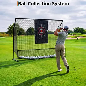 Golf Practice Net 10x7.5FT Hitting & Chipping Training for Backyard Indoor Outdoor, Swing Practice System with Aim Cloth and Carry Bag, Portable Driving Aid, Easy Set Up