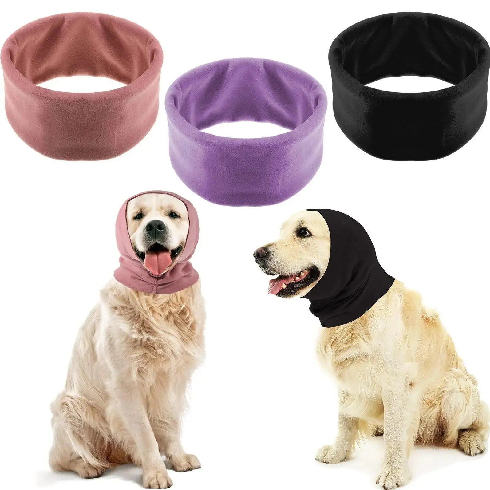 3-Pack Soft Noise-Cancelling Pet Ear Covers – Comfy Dog & Cat Ear Muffs for Grooming, Bathing & Anxiety Relief, Multi-Use Calming Ear Protectors, Ideal Valentine’s Day Gift for Pet Parents