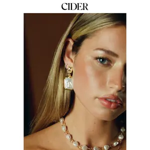Cider FAUX PEARL DROP EARRINGS