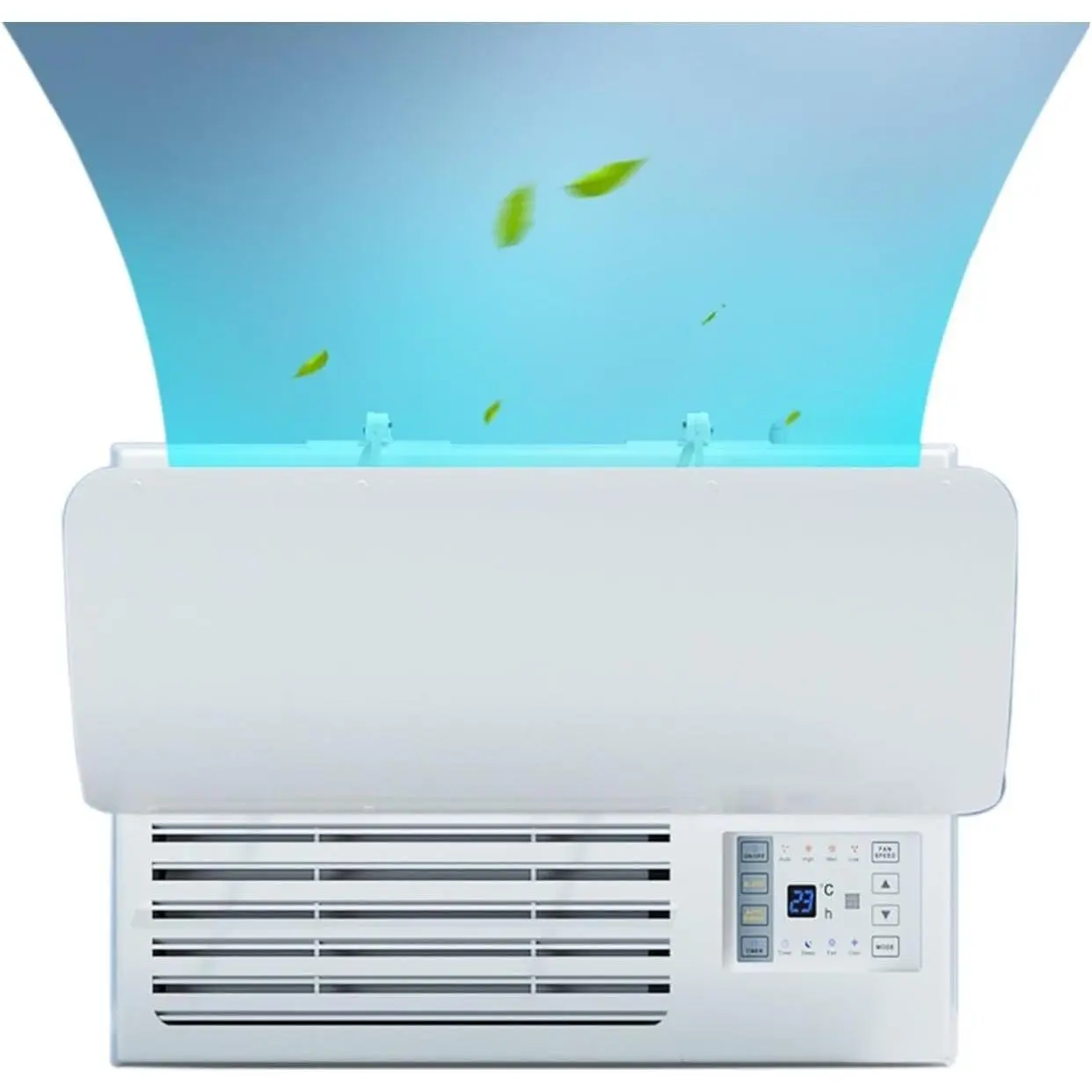 Window Air Conditioner Windshield, Universal Adjustable Angle AC Air Deflector, Prevent Direct Blowing of Heat and Cold Air for Vents, Sidewall and Window AC Unit