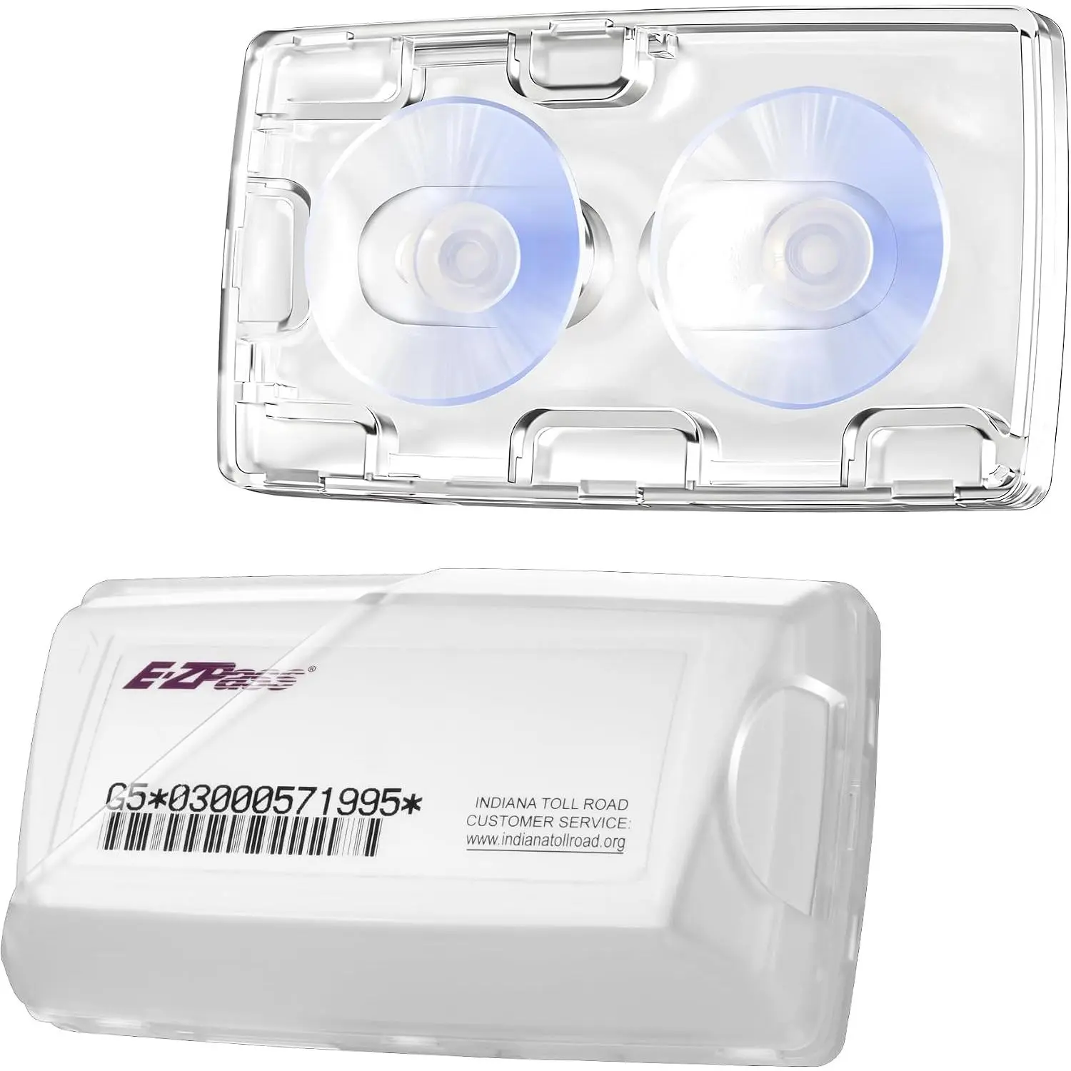 EZ Pass Holder with  Suction Cups for Windshield,Secure Your Toll Pass with Our EZ Pass Holder for Windshield,Only Fits EZ Pass Mini/Ipass,Clear,1 Pack