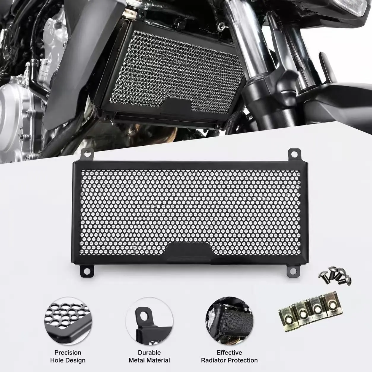 Ninja 650 Radiator Guard for 2017, Z650 Model, Essential Motorcycle Accessory, Durable Protection