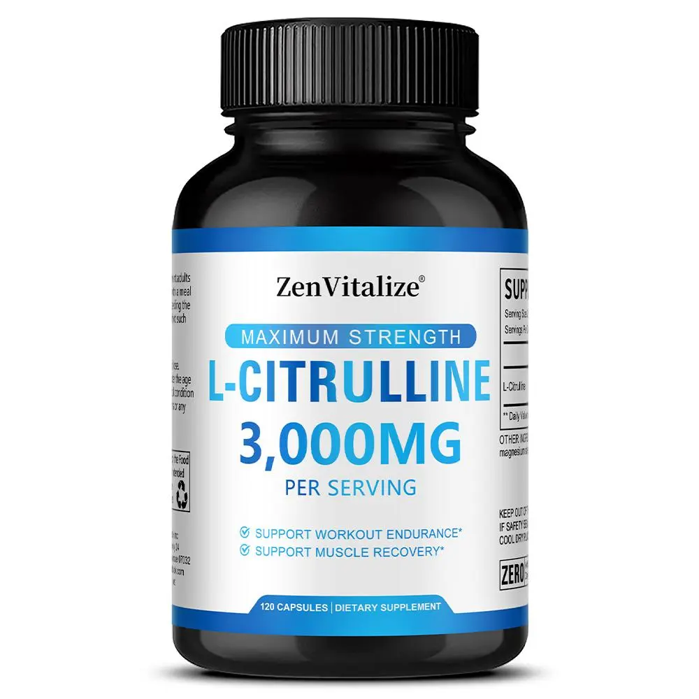 L-Citrulline Health Supplement,Supports Muscle Health and Athletic Performance,120 Capsules