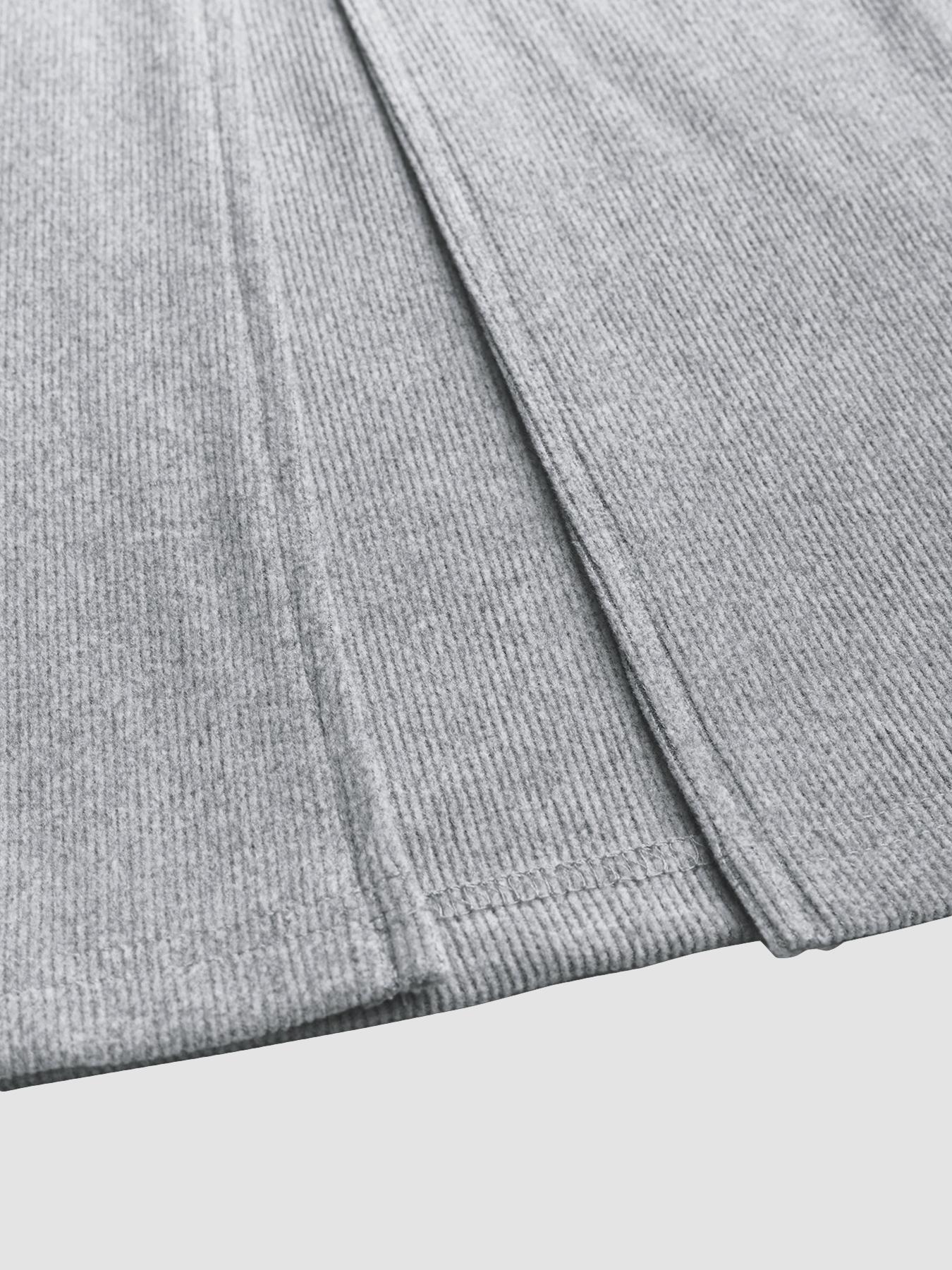 Women's Slim-Fit Long Sleeve Knitted T-Shirt Set, Elegant A-Line Skirt, Spring & Fall Fashion, Basic Style, Moderate Fabric