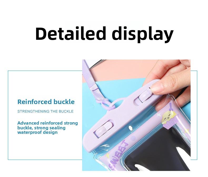 Waterproof mobile phone bag, transparent waterproof mobile phone case lanyard, better buoyancy on the inflatable edge, suitable for swimming, cruises, diving, kayaking, hot springs, SPA mobile phone bags
