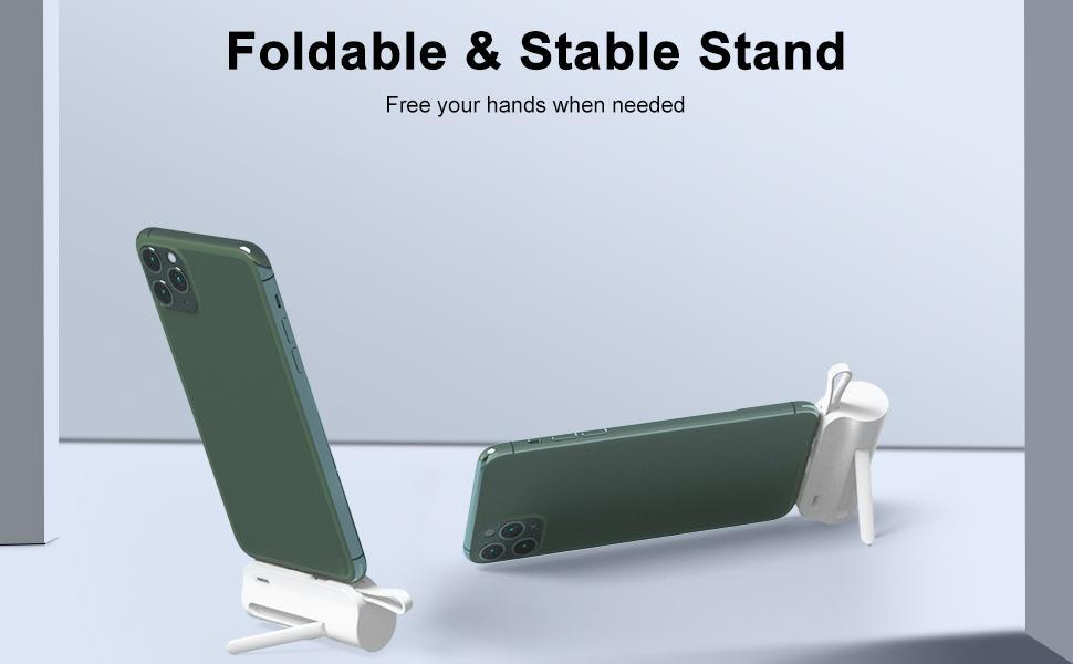 Small Portable Charger USB C, 5000mAh Power Bank with Built-in Type-C Cable Compatible with iPhone 15/15 Plus/15 Pro/15 Pro Max,  Series, Android Phones etc