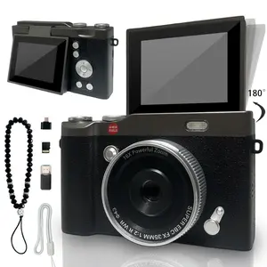 Student Camera, Portable Vlogging Camera, Rechargeable Portable Camera, Pocket Camera With Crystal Lanyard, Entry-Level Digital Camera With 32Gb Memory Card, Camera With Built-In Filter Function, For Back-To-School Season, Video Recording