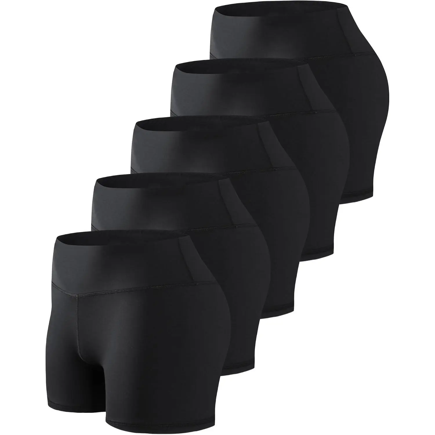 5 Pack Women's Spandex Volleyball Shorts Compression Biker Shorts(Gift)