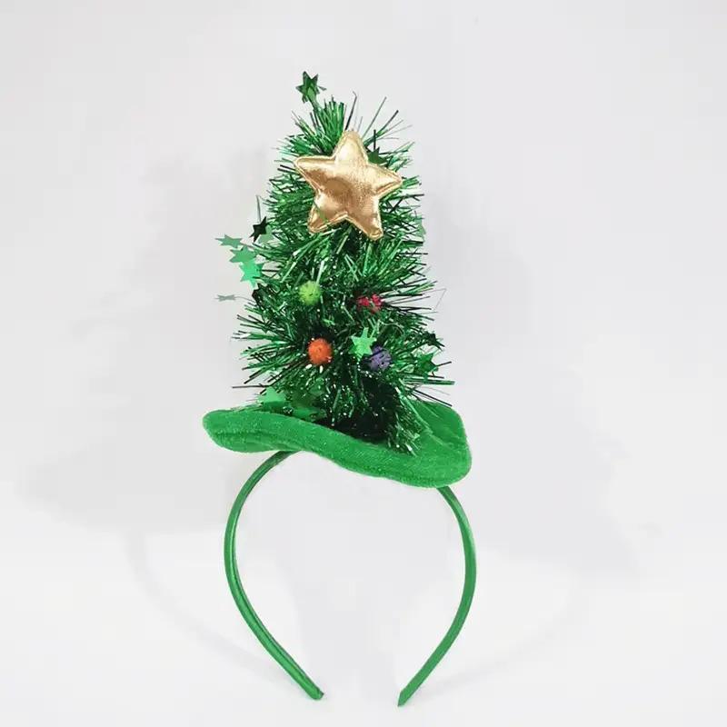 Glowing Christmas Tree Headband - Festive Red & Green Star-Adorned Party Accessory for Holiday Celebrations, Christmas Accessories, Best for Christmas, Christma Tree Topper, Christma Tree Star, Christma Tree Tope, Christmas Headband, Christmas Hair Access