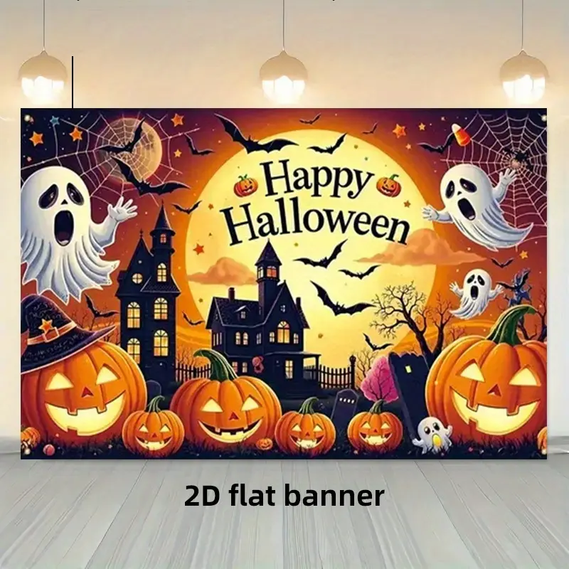 Horror Movie Theme Backdrop, Creepy Halloween Party Banner, Spooky Aesthetic Room Decor, Goth Wall Tapestry