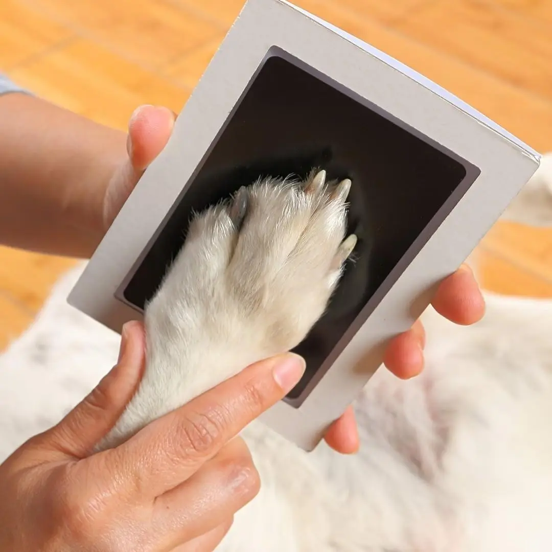 Pet Footprint Mold No Wash Cat Dog Memorial Gift DIY Pet Album Paw Print Casting Tool, Easy-To-Use Animal Memory Keepsake